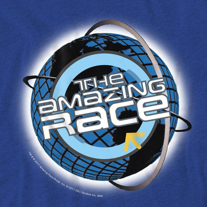 Royal Blue - Pack Shot - The Amazing Race Unisex Adult Around the Globe T-Shirt