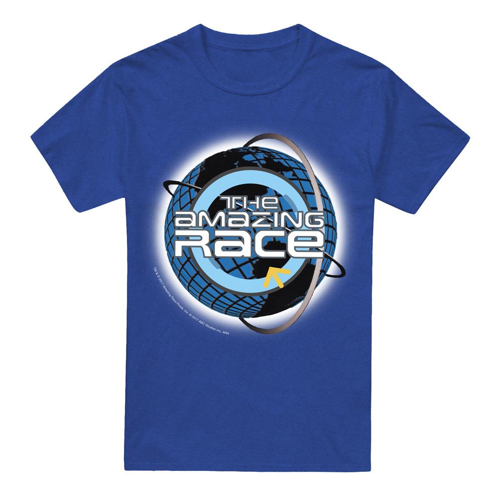 Royal Blue - Front - The Amazing Race Unisex Adult Around the Globe T-Shirt