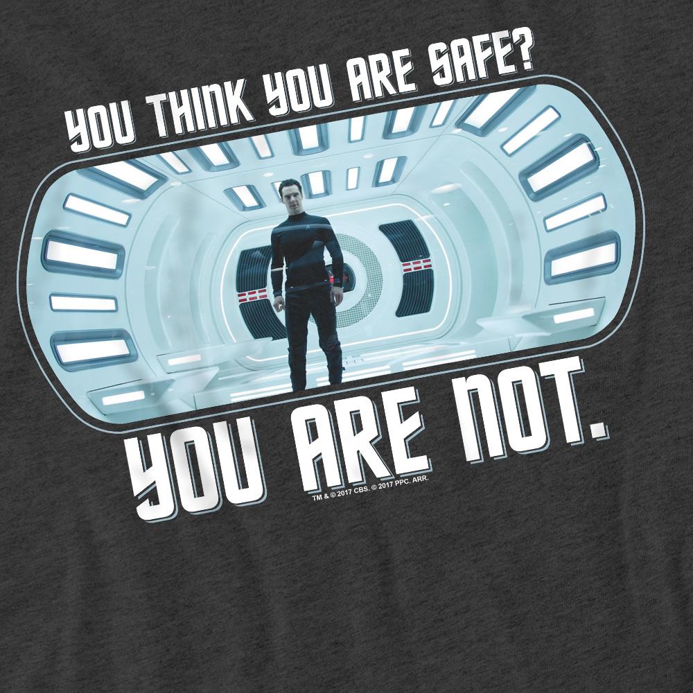 Charcoal - Pack Shot - Star Trek: Into Darkness Unisex Adult Not Safe T-Shirt