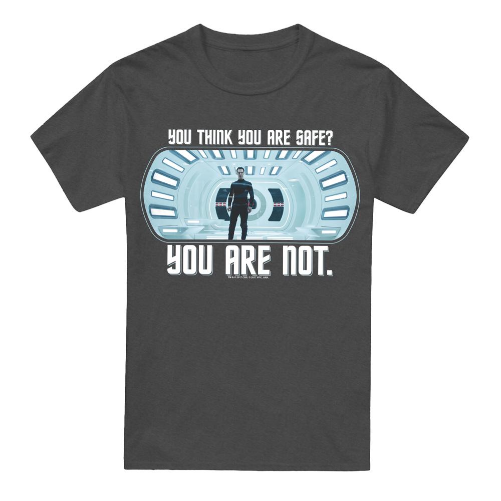 Charcoal - Front - Star Trek: Into Darkness Unisex Adult Not Safe T-Shirt