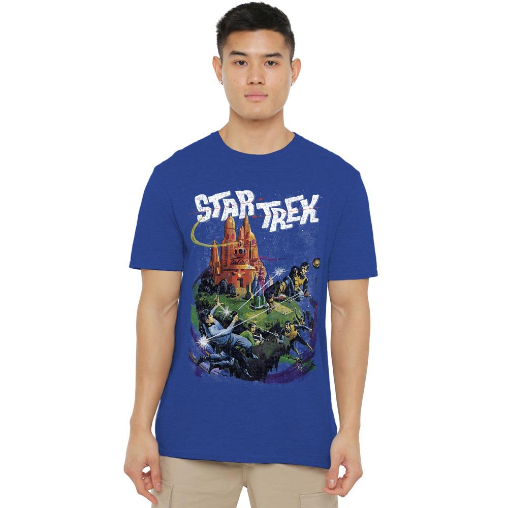 Royal Blue - Side - Star Trek Unisex Adult Battle Vulcan T-Shirt