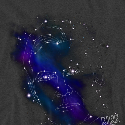 Charcoal - Pack Shot - Star Trek Unisex Adult Captain Kirk Constellations T-Shirt