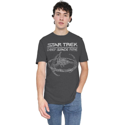 Charcoal - Lifestyle - Star Trek Unisex Adult Deep Space Nine Station T-Shirt