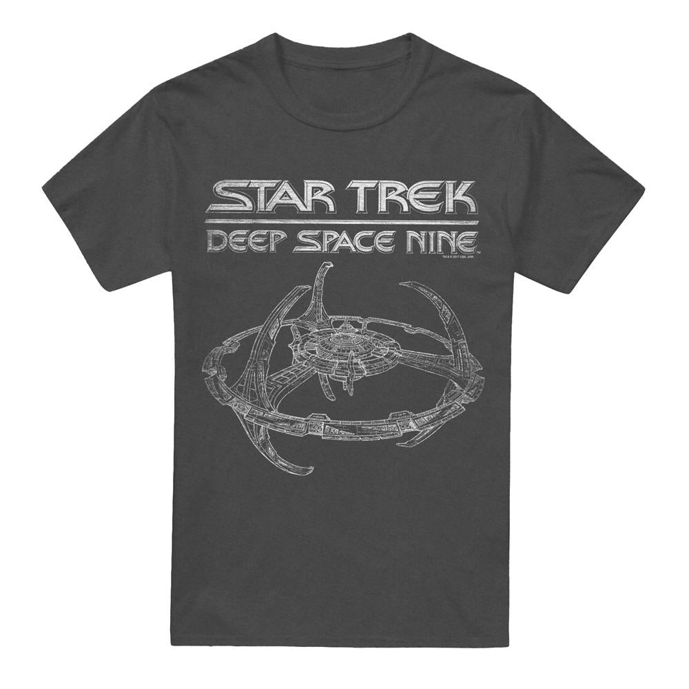 Charcoal - Front - Star Trek Unisex Adult Deep Space Nine Station T-Shirt
