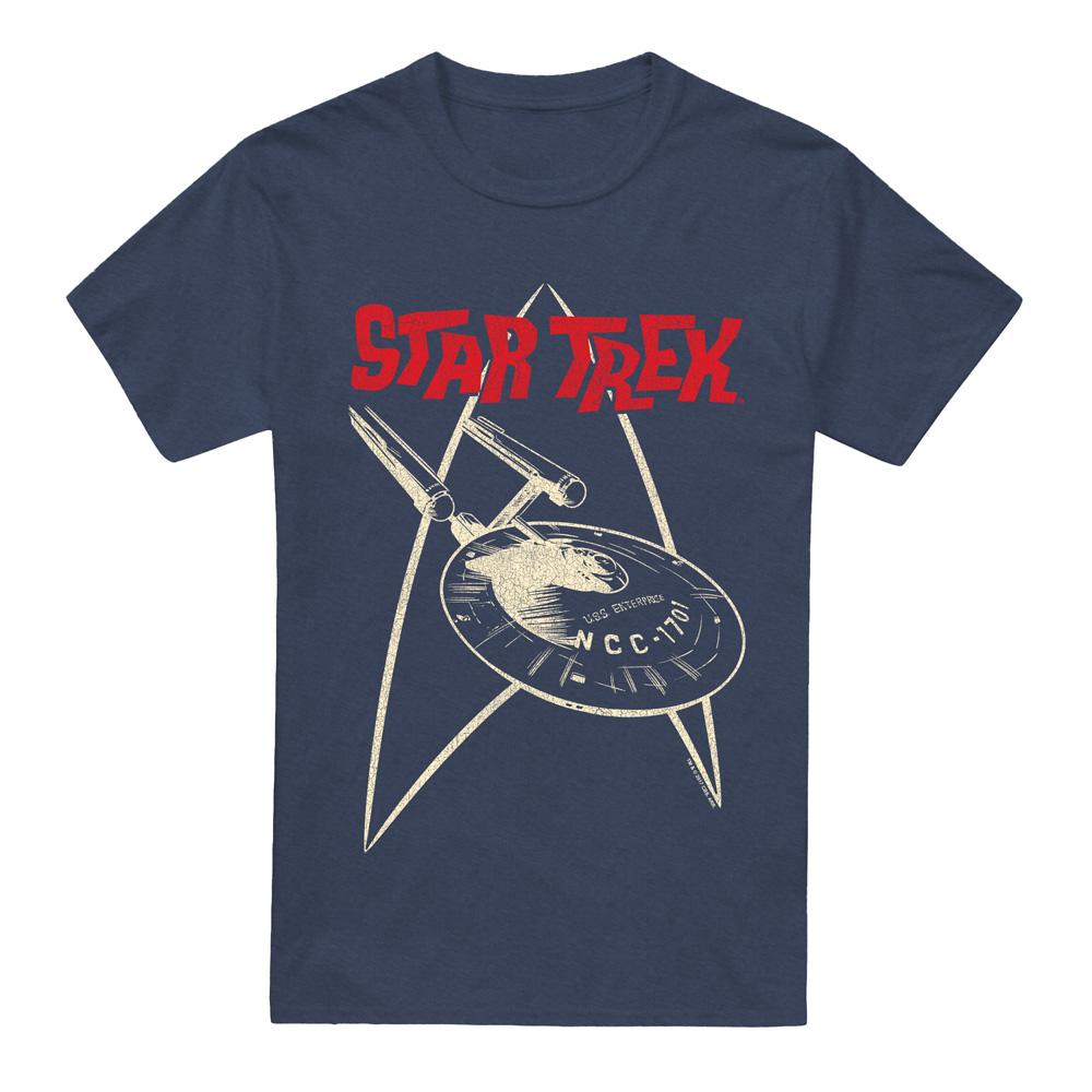 Navy - Front - Star Trek Unisex Adult Ship Symbol T-Shirt