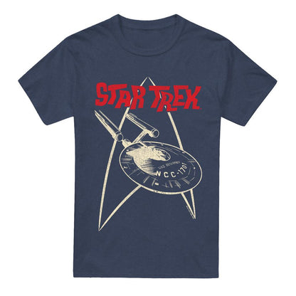 Navy - Front - Star Trek Unisex Adult Ship Symbol T-Shirt