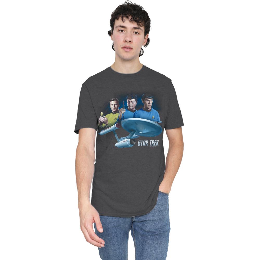 Charcoal - Lifestyle - Star Trek Unisex Adult Main Three T-Shirt
