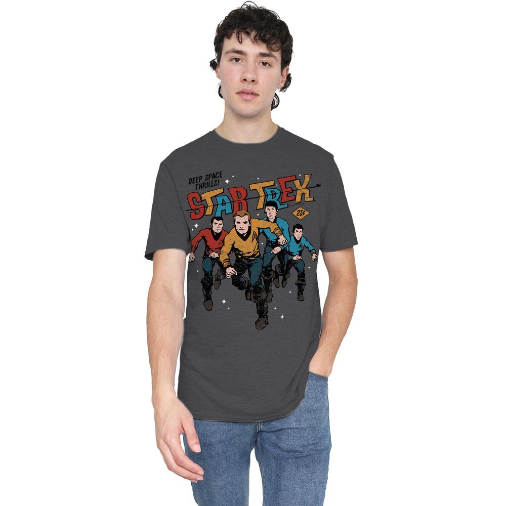 Charcoal - Lifestyle - Star Trek Unisex Adult Deep Space Thrills T-Shirt
