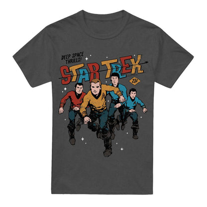 Charcoal - Front - Star Trek Unisex Adult Deep Space Thrills T-Shirt
