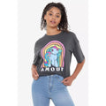 Dark Charcoal - Side - My Little Pony Womens-Ladies Amour Oversized T-Shirt