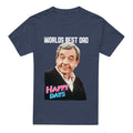 Navy - Front - Happy Days Unisex Adult Best Dad T-Shirt