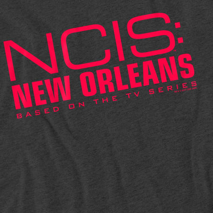 Charcoal - Pack Shot - NCIS: New Orleans Unisex Adult Logo T-Shirt