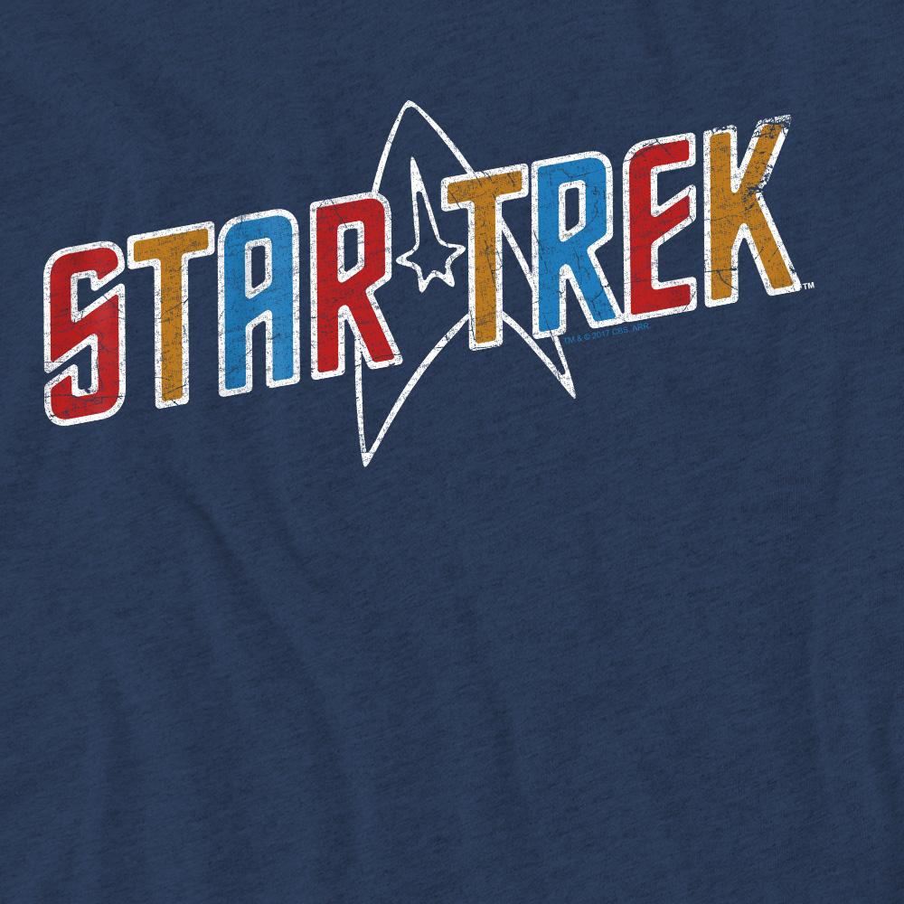 Navy - Pack Shot - Star Trek Unisex Adult Logo T-Shirt