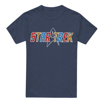 Navy - Front - Star Trek Unisex Adult Logo T-Shirt