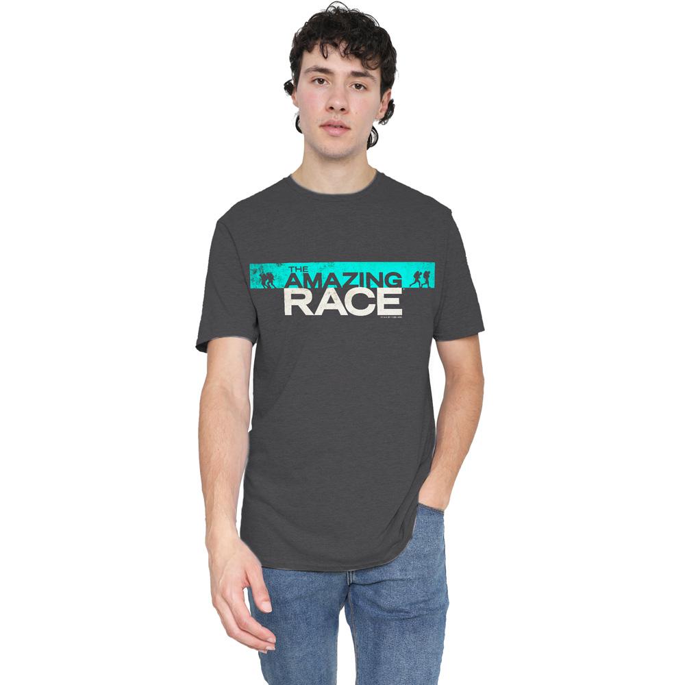 Charcoal - Lifestyle - The Amazing Race Unisex Adult Bar Logo T-Shirt
