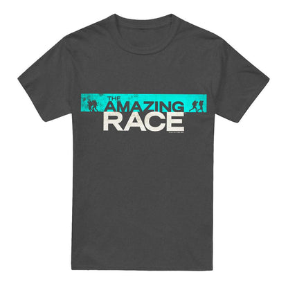 Charcoal - Front - The Amazing Race Unisex Adult Bar Logo T-Shirt