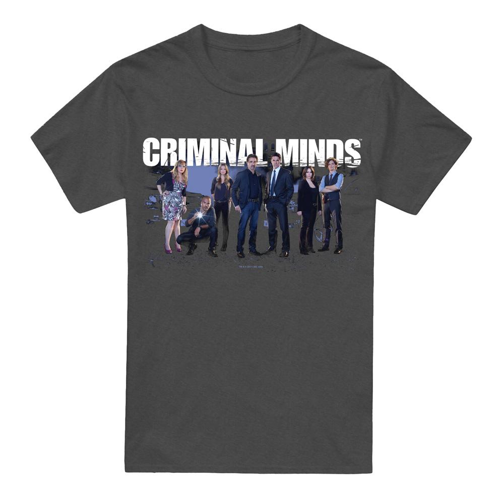 Charcoal - Front - Criminal Minds Unisex Adult Season 10 Cast T-Shirt