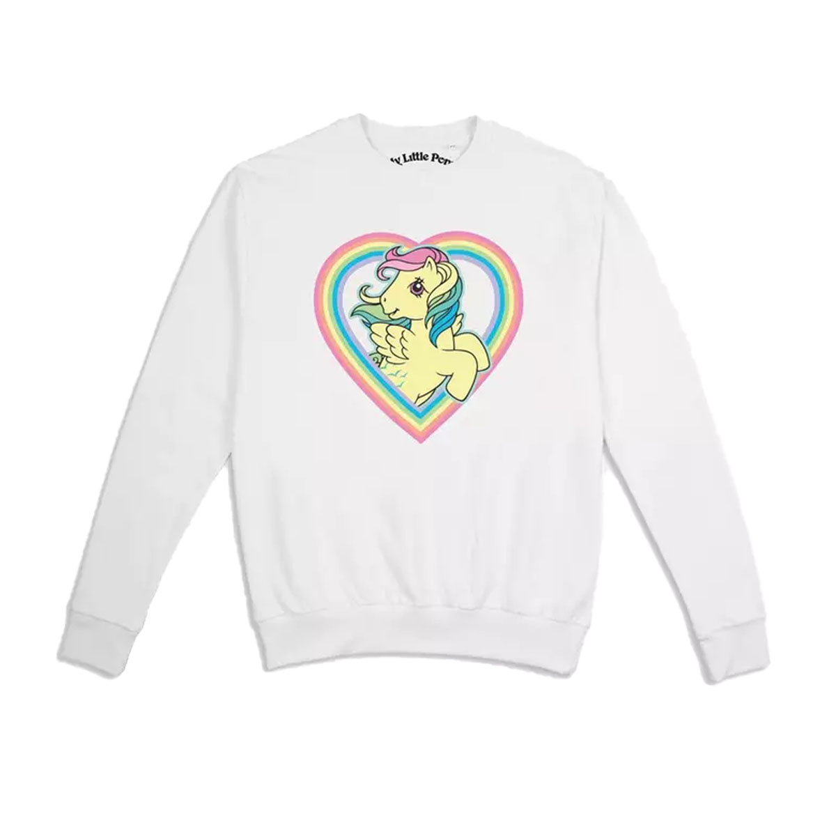 White - Front - My Little Pony Womens-Ladies Rainbow Sweatshirt