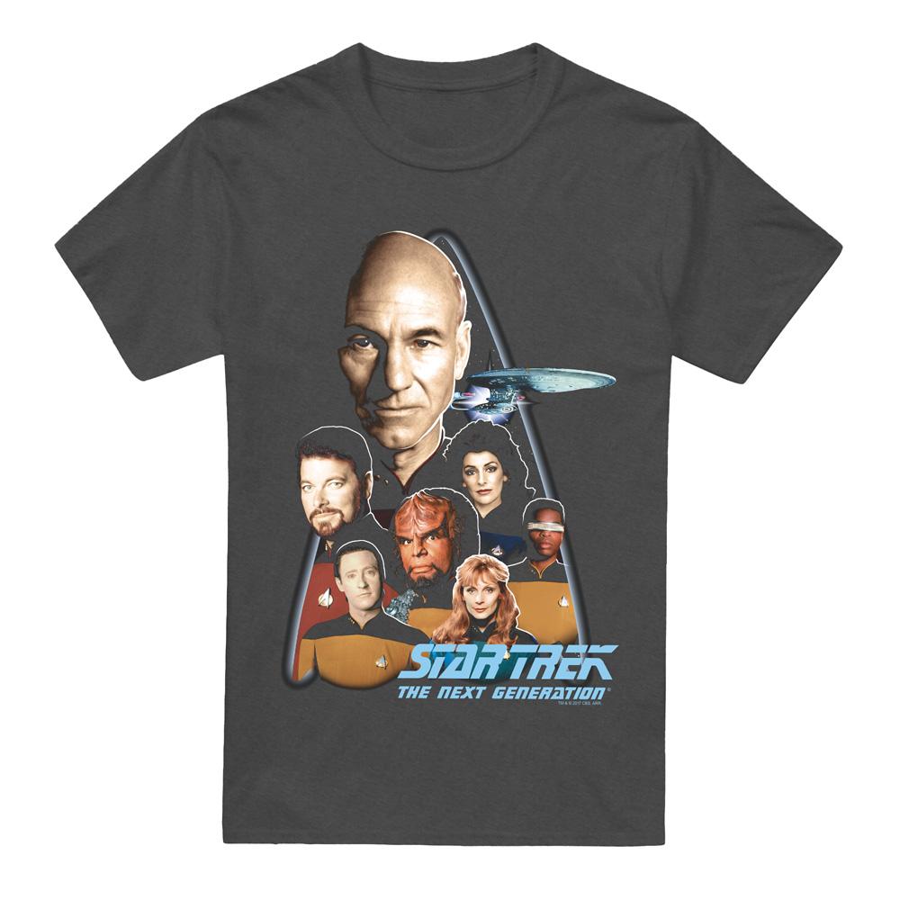 Charcoal - Front - Star Trek Unisex Adult The Next Generation T-Shirt