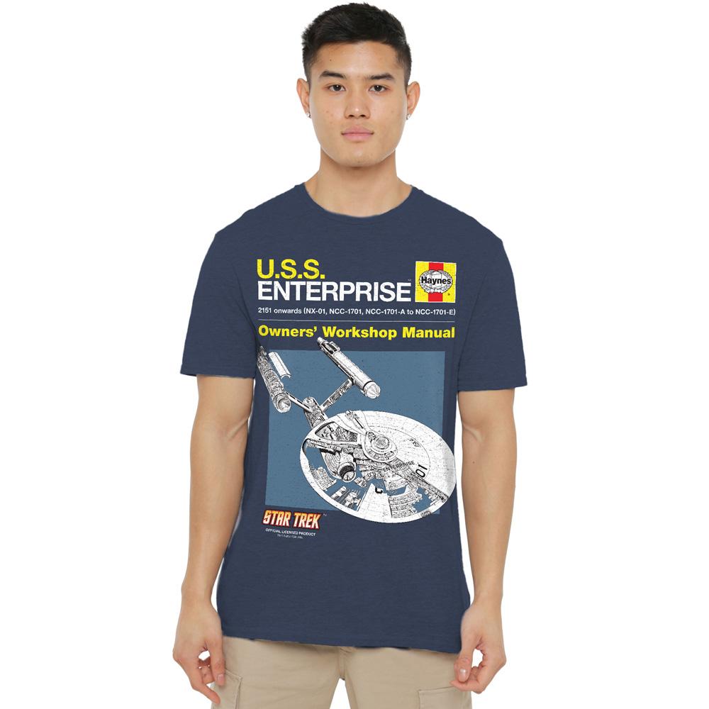 Navy - Lifestyle - Star Trek Unisex Adult Enterprise Manual T-Shirt