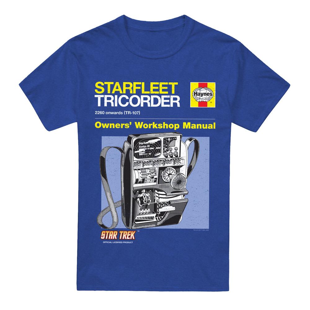 Royal Blue - Front - Star Trek Unisex Adult Tricorder Manual T-Shirt