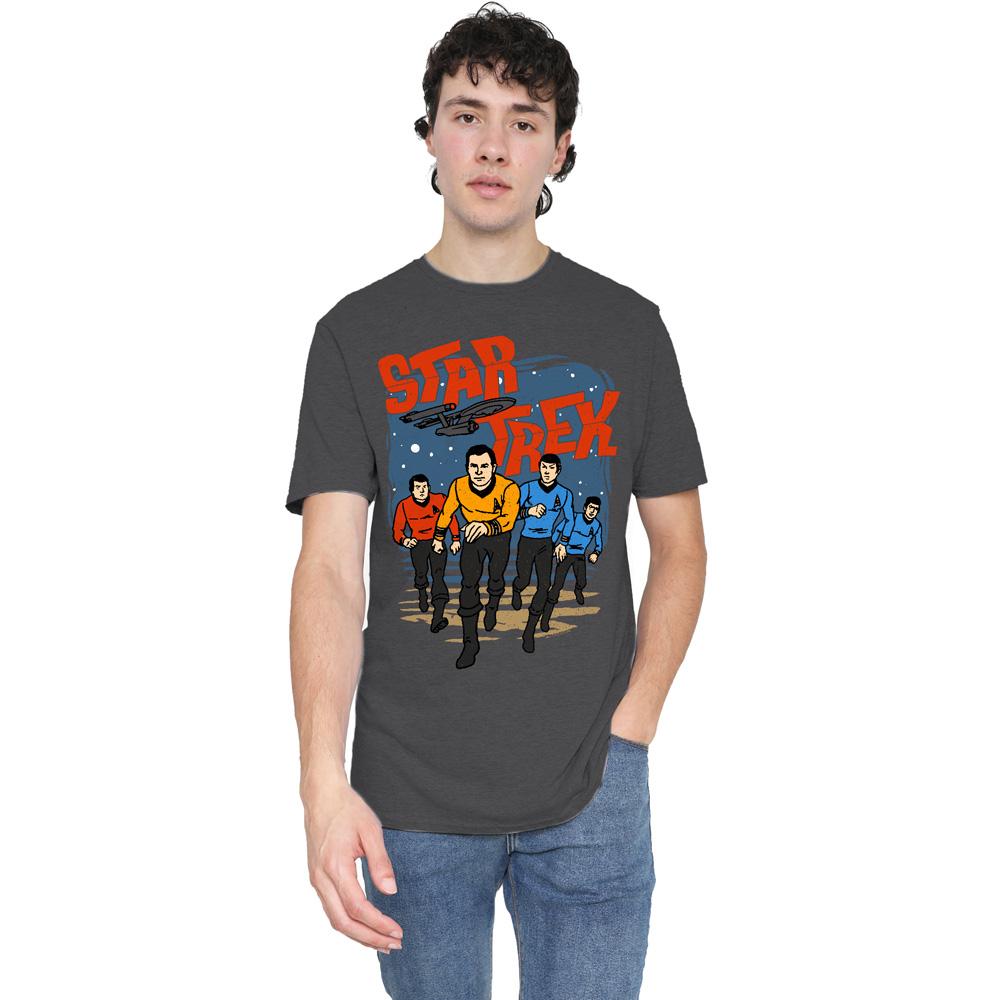 Charcoal - Lifestyle - Star Trek Unisex Adult Run Forward T-Shirt
