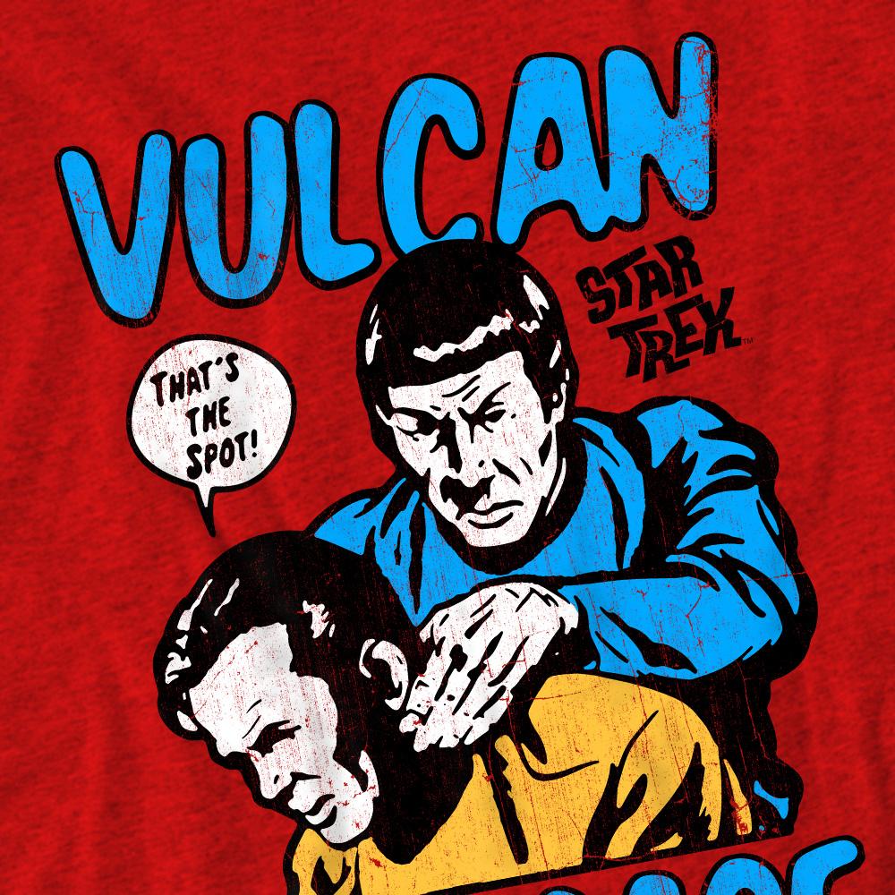 Red - Pack Shot - Star Trek Unisex Adult Massage T-Shirt