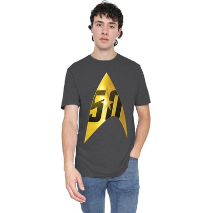 Charcoal - Lifestyle - Star Trek Unisex Adult 50th Anniversary Delta T-Shirt