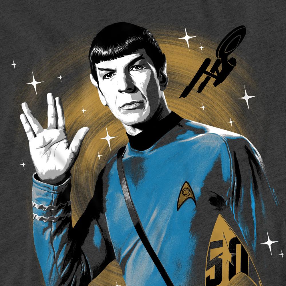 Charcoal - Pack Shot - Star Trek Unisex Adult Prosper Space T-Shirt
