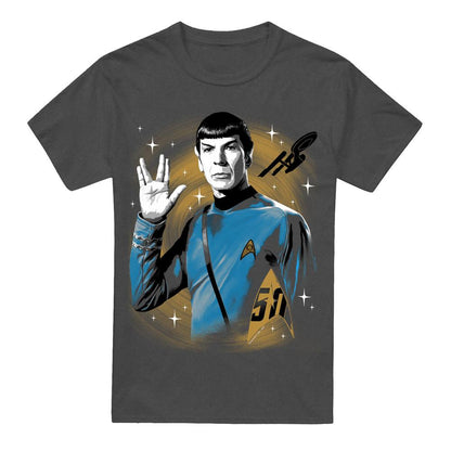 Charcoal - Front - Star Trek Unisex Adult Prosper Space T-Shirt