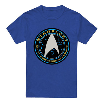 Royal Blue - Front - Star Trek Beyond Unisex Adult Starfleet Patch T-Shirt