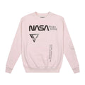 Pale Pink - Front - NASA Womens-Ladies Globe Sweatshirt