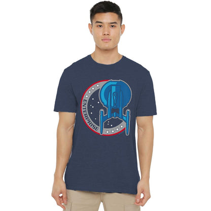 Navy - Lifestyle - Star Trek Unisex Adult Enterprise Patch T-Shirt