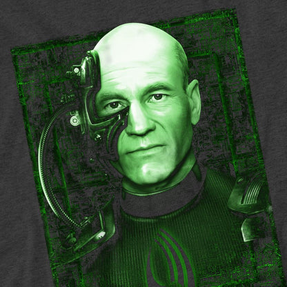 Charcoal - Pack Shot - Star Trek Unisex Adult Locutus of Borg T-Shirt
