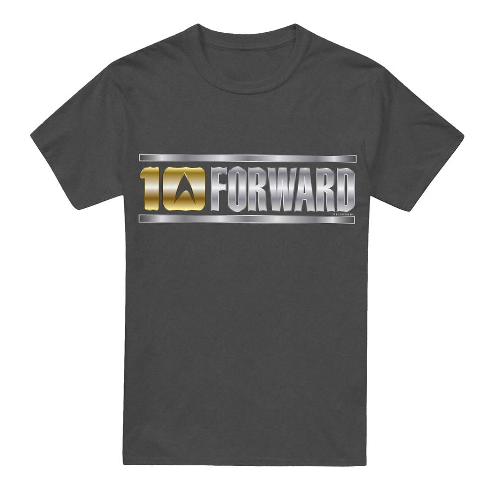 Charcoal - Front - Star Trek Unisex Adult Ten Forward T-Shirt