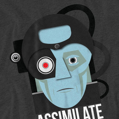 Charcoal - Pack Shot - Star Trek Unisex Adult Assimilate or Die T-Shirt