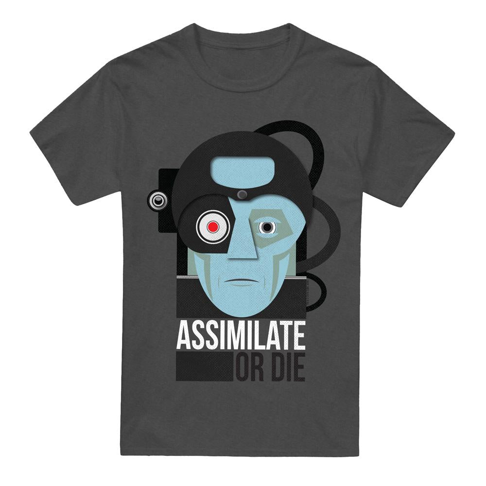 Charcoal - Front - Star Trek Unisex Adult Assimilate or Die T-Shirt