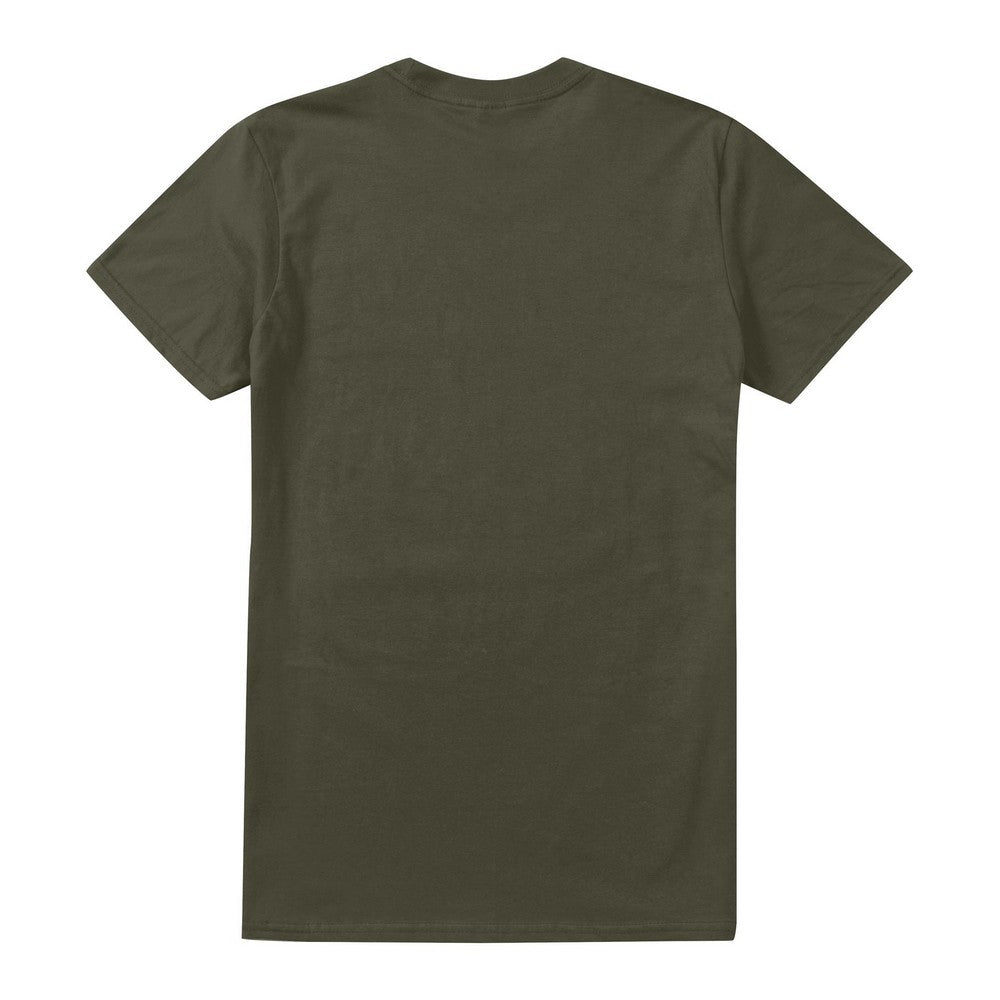 Military Green - Back - The Punisher Mens Shattered Logo T-Shirt