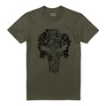 Military Green - Front - The Punisher Mens Shattered Logo T-Shirt