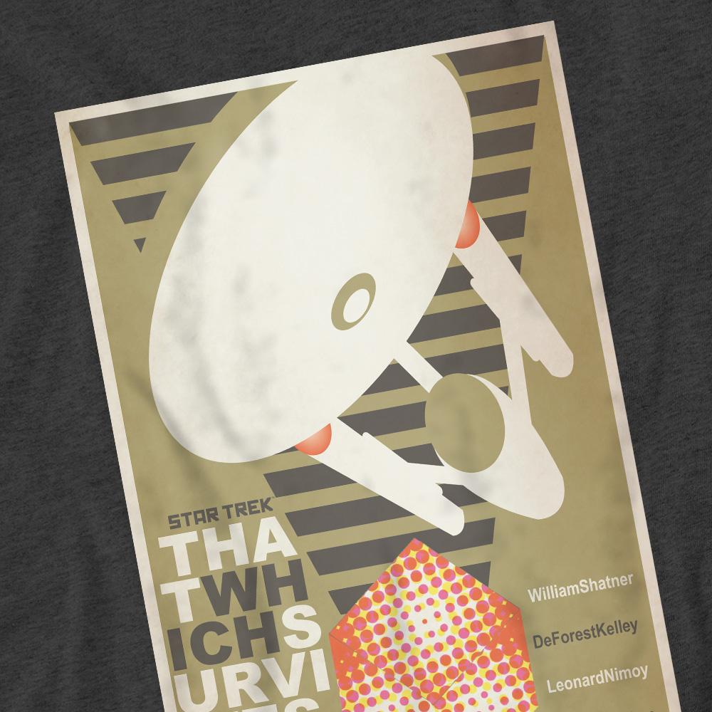 Charcoal - Pack Shot - Star Trek Unisex Adult The Original Series Episode 72 T-Shirt