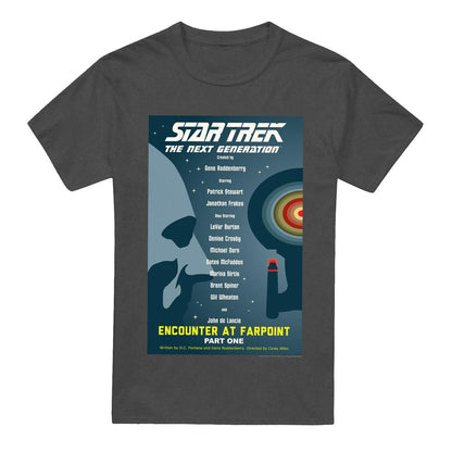 Charcoal - Front - Star Trek Unisex Adult The Next Generation Season 1 Episode 1 T-Shirt