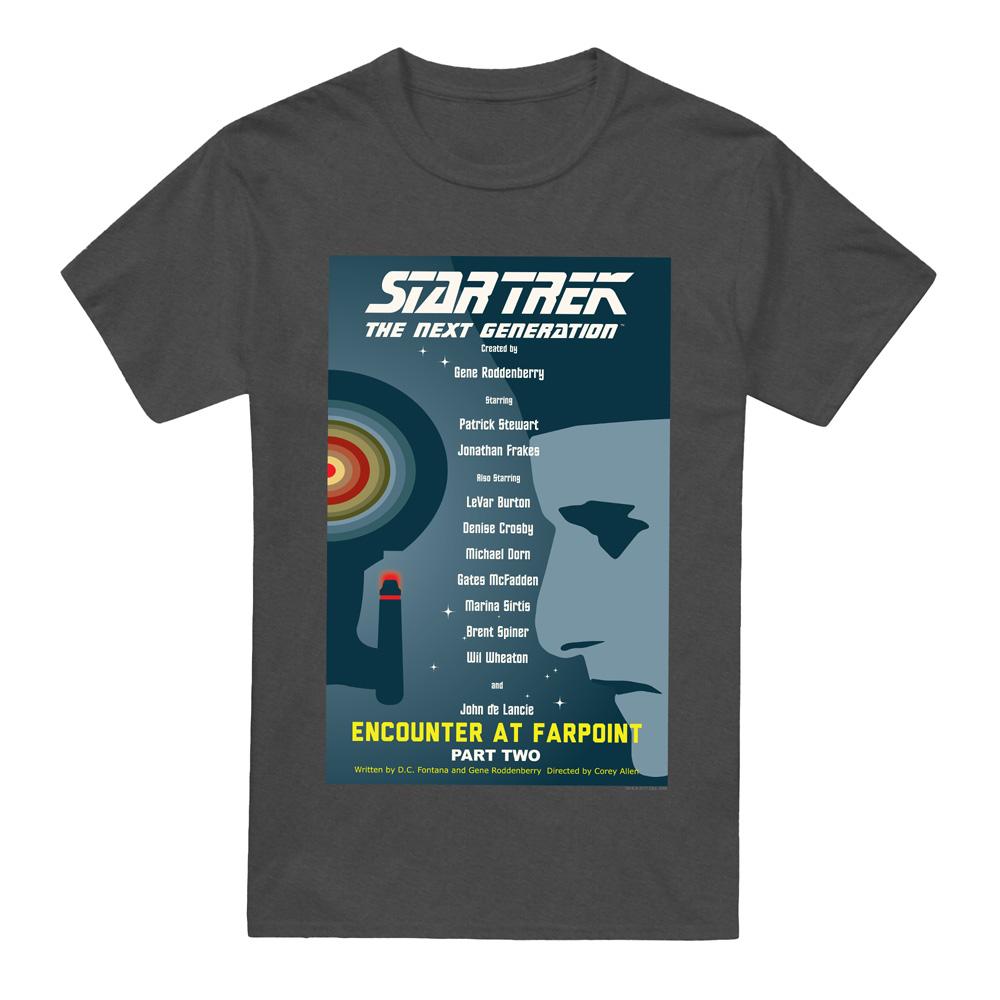 Charcoal - Front - Star Trek Unisex Adult The Next Generation Season 1 Episode 2 T-Shirt