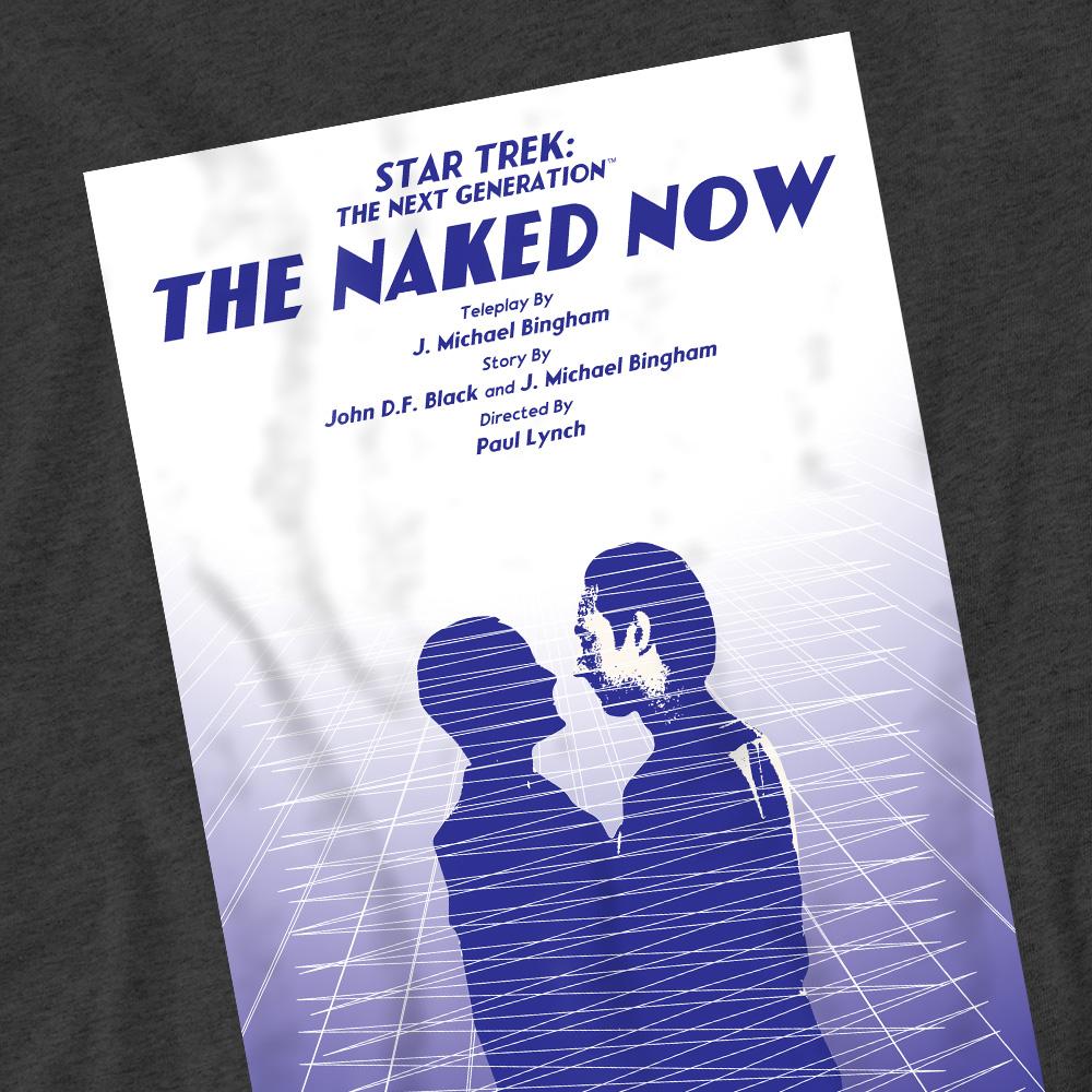 Charcoal - Pack Shot - Star Trek Unisex Adult The Next Generation Season 1 Episode 3 T-Shirt