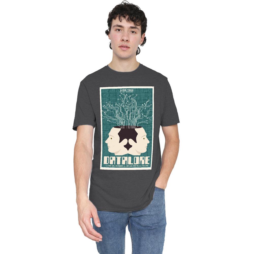 Charcoal - Side - Star Trek Unisex Adult The Next Generation Season 1 Episode 13 T-Shirt