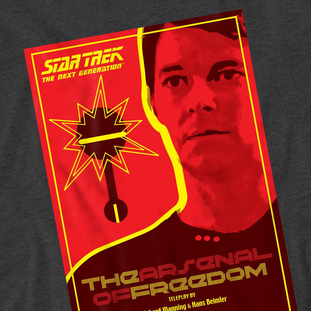 Charcoal - Pack Shot - Star Trek Unisex Adult The Next Generation Season 1 Episode 21 T-Shirt