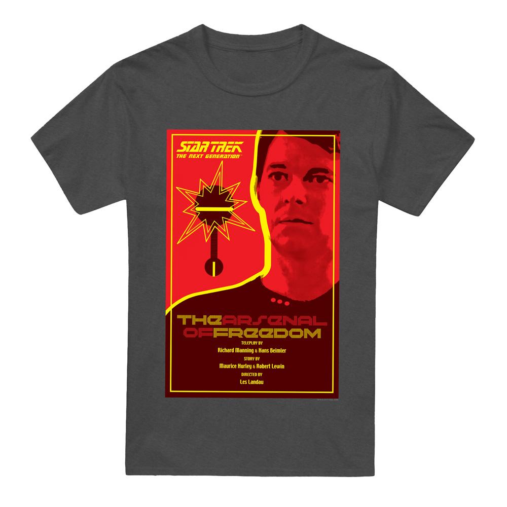 Charcoal - Front - Star Trek Unisex Adult The Next Generation Season 1 Episode 21 T-Shirt
