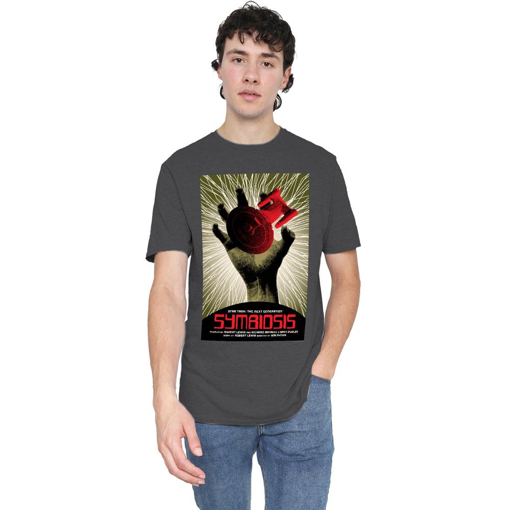 Charcoal - Side - Star Trek Unisex Adult The Next Generation Season 1 Episode 22 T-Shirt