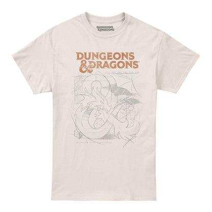 Natural - Front - Dungeons & Dragons Mens Sketch T-Shirt