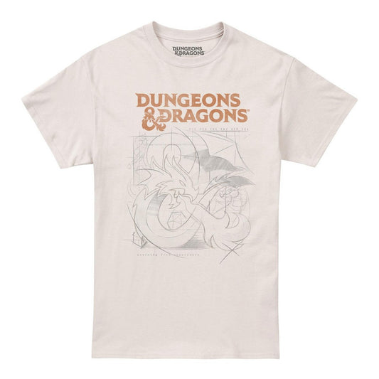 Natural - Front - Dungeons & Dragons Mens Sketch T-Shirt