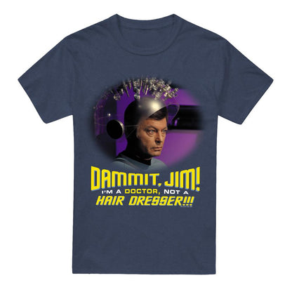 Navy - Front - Star Trek Unisex Adult Not a Hair Dresser T-Shirt